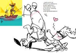 anthro blush bulge camp_lazlo cartoon_network comic_sans duo english_text gay heart male male/male mollusk moose ms_paint negiwave2000 reference_image scoutmaster_lumpus screenshot sketch slinkman white_background yaoi
