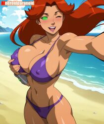 starfire from dc by aindroidparanoid