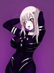 1girls armpits artist_signature blush breasts female female_only five_nights_at_freddy's five_nights_in_anime fnia hands_behind_head lipstick marionette marionette_(fnaf) puppet_(fnaf) puppet_(fnia) smiling_at_viewer smug solo tagme tears thick_thighs thighs white_hair white_pupils