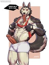 3:4 abs amon-sydonai anthro big_penis black_body black_fur canid canine canis claws clothing creepypasta domestic_dog erection finger_claws fingerless_gloves fur genitals gloves handwear hi_res humanoid_genitalia humanoid_penis husky long_tongue looking_at_viewer male male_anthro mammal multicolored_body multicolored_fur muscular muscular_anthro muscular_male no_pupils nordic_sled_dog pecs penis portrait red_clothing red_eyes red_shirt red_tank_top red_topwear salem_(amon-sydonai) shirt smile.dog solo spitz talking_to_viewer tank_top three-quarter_portrait tongue tongue_out topwear two_tone_body two_tone_fur underwear white_body white_fur