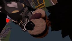 3d anthro ass bent_over big_dick big_penis breasts dick_between_ass floppy_cock futa_on_male giant_ass giant_penis giantess hot_dogging hyper_ass hyper_butt hyper_dick male mrhighvoice penis teasing vrchat yellow_nipples