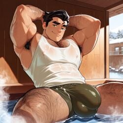 ai_art ai_generated big_balls big_muscles big_penis biting_lip bolin bulge bulge_through_clothing bushy_armpit_hair bushy_pubes clothed cum cum_in_water cum_on_body cum_on_chest cum_on_face cum_on_hair cum_on_pecs cum_on_pectorals cum_on_penis cum_on_self cum_on_thighs cum_on_upper_body cumming ginger_himboo hairy hairy_abs hairy_armpits hairy_balls hairy_chest hairy_legs hairy_male hairy_stomach hairy_thighs himbo hot_tub in_water male_only muscles muscles_through_clothes muscular muscular_abs muscular_arms muscular_chest muscular_legs muscular_male muscular_pecs muscular_pectorals muscular_shoulders muscular_thighs open_mouth pecs pectorals pubic_hair saliva_drip salivating the_legend_of_korra thick_chest_hair thick_thighs