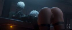 3d anus ass asshole blender blindfold hv54rdsl nier:_automata pussy square_enix stockings suggestive white_hair yorha_2b yorha_9s