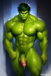 abs ai_generated biceps big_muscles big_penis cum cum_drip erect_nipples erect_penis erection green_body green_skin muscles muscular muscular_arms muscular_male muscular_thighs naked naked_male nude nude_male nudity pecs pectorals penis quadriceps quads six_pack solo solo_male triceps