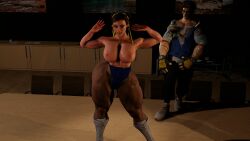 1boy 1girls 3d 3d_model 3d_render abs alternate_hairstyle athletic athletic_female boots brickhouse capcom chrome chun-li female hair hair_bun hair_buns justfrog-entertainment luke_sullivan male male/female muscular muscular_female muscular_legs muscular_male pale-skinned_female pale_skin pantyhose ribbon ribbons street_fighter street_fighter_v tagme thick_thighs thighs thunder_thighs thunderthighs toned toned_body toned_female veins veiny veiny_penis virt-a-mate virtamate