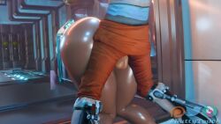 1female 1futa 3d aggressive anal android animated ass_jiggle balls ballsack blender breasts brown_hair chell dickgirl duo from_behind futa_on_female futanari hands_against_wall haydee haydee_(game) laboratory mp4 nuttytouch penis portal self_upload sex shiny_skin shorter_than_30_seconds sound stuck tagme tank_top testicles thrusting video