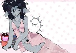 black_hair bulge_through_underwear cultist dusekkar_(forsaken) forsaken_(roblox) goatpaws_(artist) grinning_at_viewer lingerie matt_dusek nonbinary nose_ring plushies pubic_hair roblox roblox_game robloxian scars_on_arm scars_on_thighs self_upload stockings tagme two_time two_time_(forsaken) veeronica
