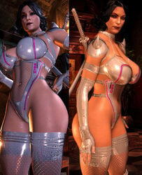 1girls 3d alcina_dimitrescu arena armwear asagi ass astromons battle belt_buckle big_breasts black_hair breasts busty capcom cleavage cosplay curves curvy eyeshadow female fingerless_gloves fingernails fireplace fishnet_legwear fishnets front_view giantess hips hourglass_figure indoors large_breasts legs light-skinned_female light_skin lips lipstick looking_at_viewer makeup mascara milf mutant navel no_panties no_underwear pale-skinned_female pale_skin resident_evil resident_evil_8:_village side_view skimpy skimpy_clothes standing stockings stomach sword taimanin taimanin_(series) tall_female thick_ass thick_thighs thighhighs thin_waist vampire voluptuous white_armwear white_clothing white_gloves white_legwear wide_hips