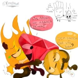 1girls 2boys 2boys1girl 2d 2d_(artwork) animate_inanimate artist_name artist_signature battle_for_bfb battle_for_bfdi battle_for_dream_island battle_for_dream_island_again bfb bfdi bfdia blush blush_lines blushing coiny colored cuntboy dialogue embarrassed female firey_(bfdi) fries_(bfdi) green_blush intersex jacknjellify kitvitori male object_show object_show_community object_shows orange_body osc penetration penis portuguese_dialogue portuguese_text pussy pussy_juice red_body ruby_(bfdi) sex signature sorry_mommy_did_i_do_a_nono_again? speech_bubble tail tail_wagging text text_bubble the_power_of_two threesome tpot translation_request vaginal_penetration vaginal_sex vibrator vibrator_in_pussy