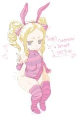 1girls armwear ass ass_bigger_than_head beatrice_(re:zero) big_ass blonde_hair boots bottom_heavy bunny_ears bunnysuit eye_symbol female heart hips hips_wider_than_shoulders huge_ass kiss_mark looking_at_viewer painted_nails pale_skin peace_sign re:zero_kara_hajimeru_isekai_seikatsu seductive_smile shortstack sitting sketch small_breasts smaller_female smile striped stripes text thick_thighs thighhighs white_background wide_ass wide_hips
