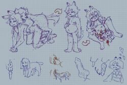 animal_genitalia animal_penis anthro anthro_on_feral birth canid canine canine_genitalia canine_penis canis domestic_dog duo dvoykin female feral genitals hare hi_res lagomorph leporid male male/female mammal penis pregnant rabbit zoophilia