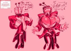 1boy breast_expansion breasts busty busty_boy button_pop deltarune deltarune_chapter_3 expansion expansion_sequence fully_clothed male male_breast_expansion male_breasts male_only strawpage strawpage_request tagme tenna_(deltarune) yaizl_art