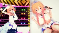 1boy 1boy1girl 1girls 3d 3d_animation akira_brave777 animated areolae before_and_after belly_button blush bouncing_breasts breasts breasts_out clothed clothes_up crown dancer dancing dark-skinned_male dark_skin female female_focus gloves hand_on_thigh idol idolmaster idolmaster_cinderella_girls interracial large_breasts light-skinned_female light_skin long_hair longer_than_30_seconds longer_than_one_minute male microphone moaning multicolored_hair navel ninomiya_asuka nipples orange_hair panties panties_aside penetration penis penis_in_pussy pink_hair pubic_tattoo purple_eyes pussy sex sheets singer singing skirt skirt_up solo_focus sound sweat tagme tattoo thighs tiara top_up underwear underwear_aside vaginal_penetration vaginal_penetration vaginal_sex video