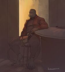 alcohol anthro azri.upset balls barefoot beverage blind_eye bodily_fluids claws clothed clothing digitigrade feet genitals green_body green_scales hi_res humanoid_genitalia humanoid_penis jacket komodo_dragon lizard mack_reinhardt male monitor_lizard pants_undone penis public public_nudity reptile scales scalie sitting solo sweat sweaty_balls sweaty_genitalia tail toe_claws topwear unzipped unzipped_pants zipper