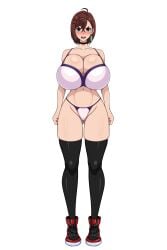 1girls ayase_momo big_breasts breasts brown_hair cleavage dandadan earrings female female_focus female_only large_breasts looking_at_viewer olo short_hair sihkygmojsn solo_female solo_focus thick_thighs thighs wide_hips