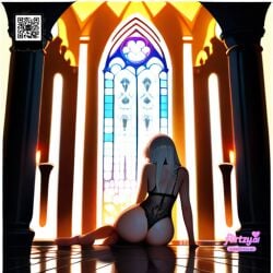 ai_assisted ai_generated ass black_hair black_panties candle evening explosion female fire fireplace flame flirtzy.ai from_behind garter_belt lingerie long_hair orange_sky panties sitting solo sun sunset thong underwear
