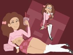 background_character dibuinsano_(artist) female_only no_bra no_lineart no_panties simple_background tagme we_bare_bears