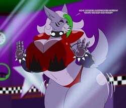 animatronic big_breasts female five_nights_at_freddy's five_nights_at_freddy's:_security_breach furry huge_breasts lunarartstudios_(artist) roxanne_wolf_(fnaf) solo tagme thick_thighs wide_hips