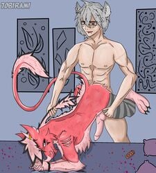 adam_(disambiguation) anthro dragon hi_res human humanoid male male/male mammal pink_asian_dragon raylee tobirami