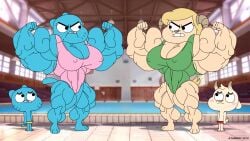 2girls abs atariboy biceps breasts chi_chi chi_chi's_mom could_be_bigger domestic_cat feline female goat gumball_watterson hyper_muscles mammal muscles muscular muscular_arms muscular_female muscular_legs muscular_thighs needs_larger_breasts needs_larger_muscles needs_more_mass nicole_watterson not_big_enough pecs the_amazing_world_of_gumball