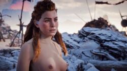 1girls 3d aloy faith103 female game_screenshot horizon_zero_dawn nude nude_female nude_mod solo upper_body