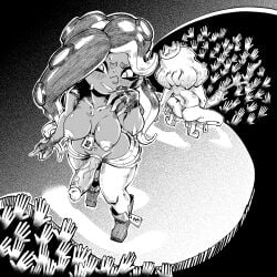 2025 areola ass big_areola big_breasts big_nipples big_penis bodily_fluids box_chan breasts cephalopod clothed clothing concert cum duo_focus ejaculation erection futanari genital_fluids genitals greyscale group hi_res huge_cock humanoid inkling intersex marina_(splatoon) marine mollusk monochrome nintendo nipples octarian octoling pearl_(splatoon) penis splatoon squats
