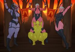 2025 2d abs ass ass_focus athletic athletic_female athletic_futa blowjob blue_hair blue_skin bondage boots breasts captured catias chains cleavage elf elf_ears erisandra_(oc) eye_patch eyepatch female fit fit_female fit_futa futanari horde_domination kimiria_(oc) large_breasts muscular muscular_futa night_elf night_elf_female night_elf_futa orc orc_(warcraft) orc_female pink_body pink_skin pointed_ears prisoner sucking sucking_penis tactical_clothes tactical_gear tactical_gloves tactical_vest venusboyart white_hair world_of_warcraft