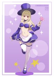 2d armwear athletic athletic_female bare_midriff bare_shoulders bikini blonde_hair bra busty capcom capcom_fighting_all-stars capcom_fighting_evolution capcom_fighting_jam collar female hat hourglass_figure ingrid_(capcom) kkzk61539201 legs lollipop long_hair miniskirt navel pale-skinned_female pale_skin red_eyes ribbon skirt street_fighter tagme thighhighs tophat wide_hips
