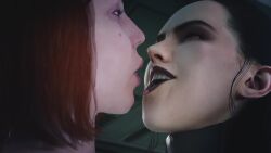 3d animated bo-katan_kryze female kamadeva kissing no_sound rey star_wars tagme tongue video yuri