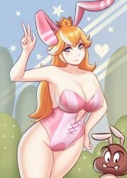 big_ass big_breasts big_breasts big_butt big_titties bunny bunny_ears bunny_girl bunny_girl_suit bunnysuit clothing curvaceous curvaceous_female curvaceous_figure curvy curvy_figure curvy_hips female female_focus princess_peach super_mario_bros. vyor yellow_hair