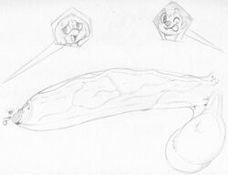 2020 anthro balls big_penis blush bodily_fluids cartoon_network chiropteran elephant elephantid genitals heart huge_cock hyper hyper_genitalia hyper_penis male male/male mammal max_(sci) monochrome oscar_(sci) oscar_peltzer penis penis_size_difference proboscidean sbshouseofpancakes small_penis smile summer_camp_island sweat tongue tongue_out traditional_media_(artwork) vein veiny_penis