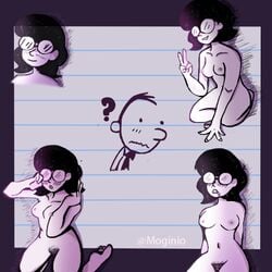 diary_of_a_wimpy_kid eyewear female frank_heffley glasses human milf moginio nude nude_female nudist pale_skin susan_heffley