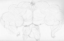 anthro balls big_muscles big_penis cartoon_network chiropteran fangs genitals huge_cock huge_muscles hyper hyper_muscles looking_at_viewer male mammal max_(sci) monochrome muscular muscular_male nipples nude open_mouth open_smile penis sbshouseofpancakes smile summer_camp_island traditional_media_(artwork) vein veiny_penis