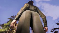 1girls akatomasu ass before_sex big_ass big_butt call_of_duty call_of_duty_ww2 clothed clothed_ass clothing corporal_green female female_focus fully_clothed hi_res highres light-skinned_female light_skin looking_up low-angle_view military military_uniform outdoors outside pawg soldier source_filmmaker uniform watch world_war_2 wristwatch