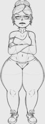 1girls ass big_ass big_butt female latina mole_on_ass oc original original_character rocksbear_(artist) sketch wide_hips