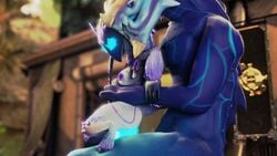 1boy 1girls 3d anthro aurelion_sol celestial_(league_of_legends) furry_only kindred lamb_(league_of_legends) league_of_legends mask no_humans sex twitchyanimation