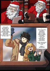 2021 christmas comic freckles holly_(kinkymation) kinkymation michael_(kinkymation) original original_character santa_claus tagme wholesome