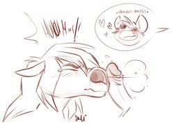 big_nostrils blush funny gay horse hyena male no_nut_november nose precum sneeze spray starbeforedawn_(artist) yeen