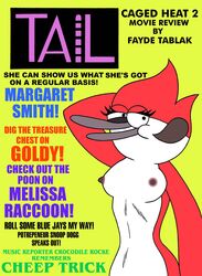 anthro avian beak bird cardinal_(bird) english_text female furry margaret_smith_(regular_show) nude red_feathers regular_show small_breasts solo toonytease