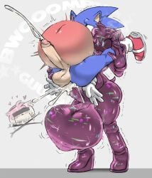 ambiguous_consent ambiguous_prey amy_rose amy_rose_(ai_racer) anal_sex cock_vore cum cum_in_ass cum_inside cumflated_belly cumflation cumgestion cumming_while_penetrating cumshot digested digested_prey digestion digestion_noises digestion_sequence drakeinflates futa_on_male futanari huge_balls huge_cock same_size_vore soft_vore sonic_(series) sonic_racing_crossworlds sonic_the_hedgehog vore