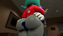 3d 3d_(artwork) anthro anthropomorphic anus ass assjob between_thighs blue_fur blue_penis booty booty_cheeks bubble_butt buns buttjob buttocks caked_up cheeks coat dick erection female foreplay furry game_freak hedgehog hot_dogging jacket legendary_pokemon male marshadow marshadow_(zenith_form) maxdistortion mobian mythical_pokemon nintendo outercourse penis penis_between_ass pokemon pokemon_(species) sega sfm sonic_(series) sonic_the_hedgehog sonic_the_hedgehog_(series) source_filmmaker tan_fur thicc thick_thighs thigh_job thigh_sex thighs