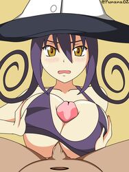 blair_(soul_eater) breasts duo female male paizuri penis punana purple_hair soul_eater straight