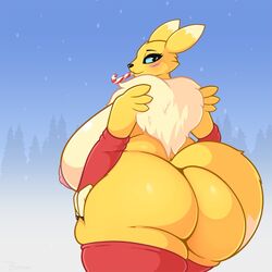 big_ass big_breasts blepwep curvy digimon female furry huge_ass huge_breasts renamon tagme thick_thighs voluptuous