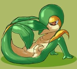 blush color female female_only insertion masturbation nintendo nude pokemon pokemon_(species) pokemon_bw pussy_juice side_view sitting snivy solo tagme vulva zanthia