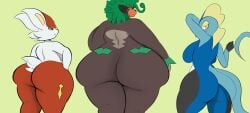 big_ass big_breasts breasts bubble_butt cinderace female furry huge_ass huge_breasts inteleon plantedpot pokemon pokemon_(species) tagme thick_thighs wide_hips