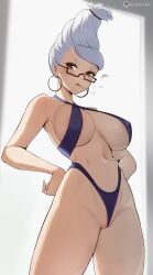 1girls ayase_seiko big_breasts breasts curvaceous curvy curvy_female dandadan female female_focus female_only glasses hi_res highres hioyami hourglass_figure huge_breasts large_breasts light-skinned_female light_skin long_hair looking_at_viewer milf mommy navel slim_waist solo solo_female solo_focus thick_thighs thighs wide_hips