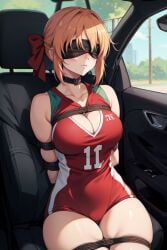 ai_generated blindfold bondage cleavage kidnapped volleyball_uniform