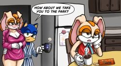 2girls age_difference annoyed_expression big_breasts blush coffee cream_the_rabbit english_text hedgehog kitchen milf multiple_girls oni_senpai oni_senpai_art over_this_shit rabbit sanic_hegehog sega size_difference sleeping_gown sonic_(series) sonic_the_hedgehog sonic_the_hedgehog_(series) thick thick_thighs vanilla_the_rabbit