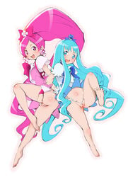 bow clothing cure_blossom cure_marine erika_kurumi heartcatch_pretty_cure! magical_girl mikoshiru_5_tsuki_4_nichi_nishitsu_11a panties pretty_cure tsubomi_hanasaki