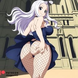 ahegao_ai ai_generated dress fairy_tail fishnet_legwear fishnets mirajane_strauss